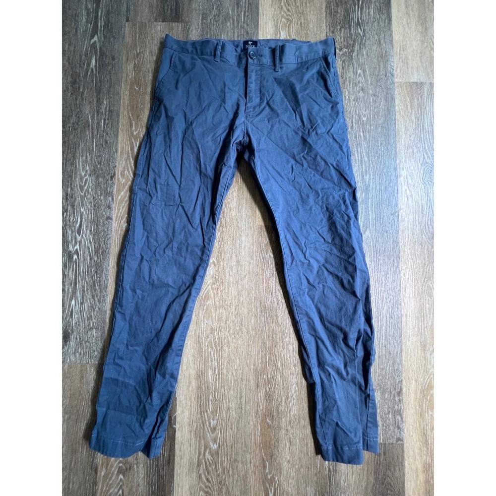 J. Crew Driggs Chinos Mens 34x34 Blue Flex Slim Fit Cotton Stretch Trousers
